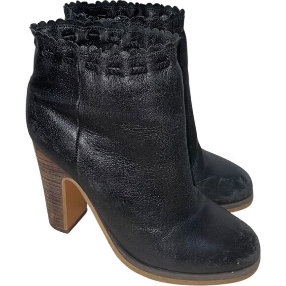 See by Chloe Black Leather Ruched Booties     Size: EU 36 / US 5 - Picture 1 of 8